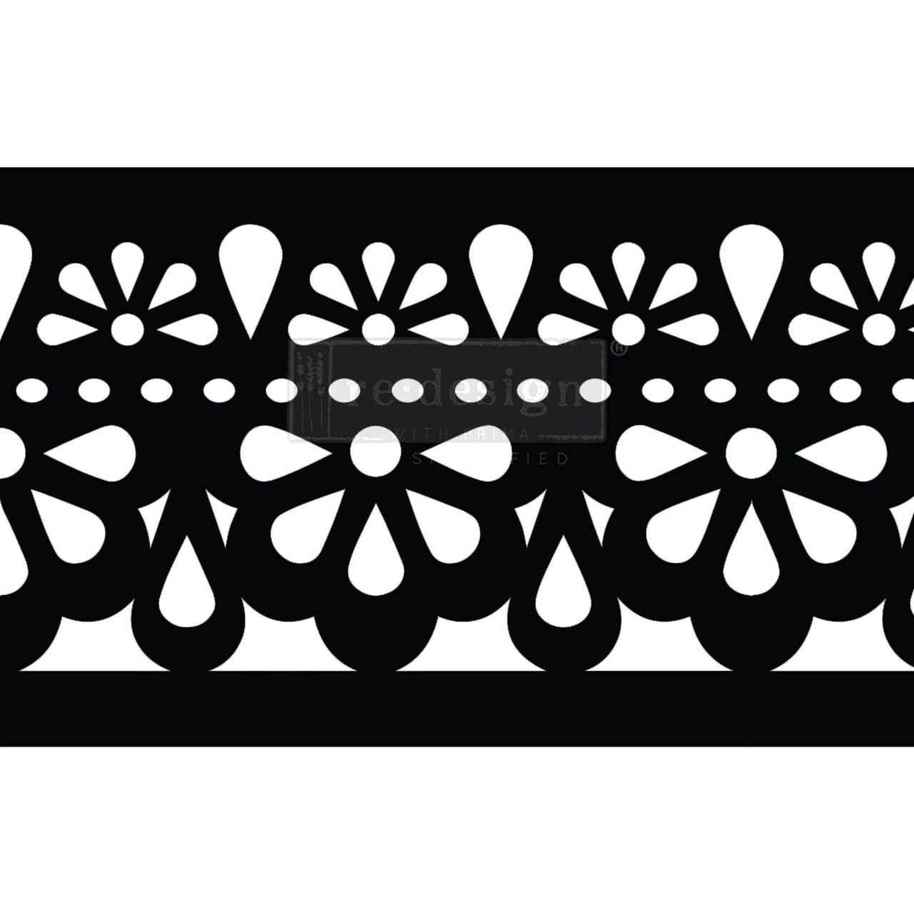 Stick & Style CECE - Classic Lace - 1 roll, 7in x 5yds (6in design) self-adhesive plastic on roll